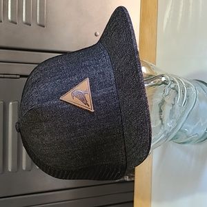 Dark Gray Hat with Mesh Back with Gear Crow in a Triangle